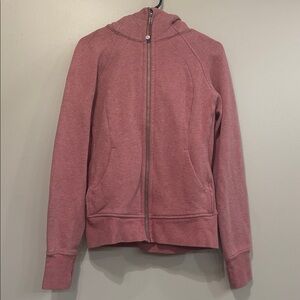 Lululemon Full-Zip Scuba Hoodie Heathered Cherry